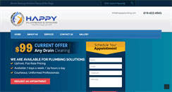 Desktop Screenshot of happyplumbing.com