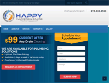 Tablet Screenshot of happyplumbing.com